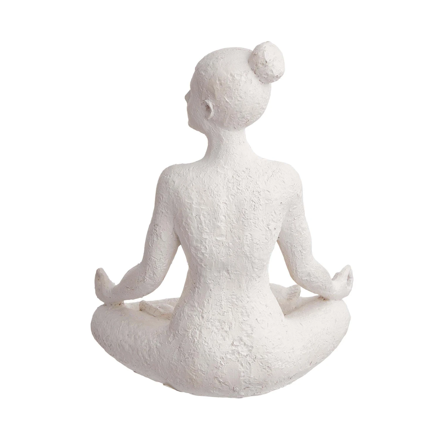 Deko Statue Höhe 24cm LOTUS In Weiß 9 Deko Statue Höhe 24cm LOTUS In Weiß – Bild 7