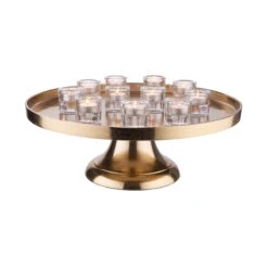 Deko-Teller Mit Fuß Ø50cm BANQUET In Gold -Baumarkt butlers deko teller mit fuss o50cm banquet in gold 4