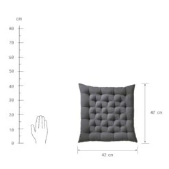 Futonkissen L 42 X B 42cm SOLID In Grau -Baumarkt butlers futonkissen l 42 x b 42cm solid in grau 3