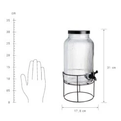 Getränkespender Mit Ständer 2 Tlg. FOUNTAIN In Transparent-Schwarz -Baumarkt butlers getrankespender mit stander 2 tlg fountain in transparent schwarz 3