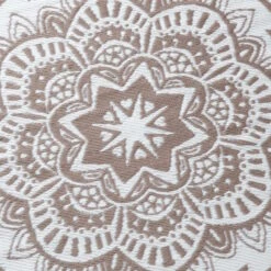 In- & Outdoor-Teppich Flora Ø118cm COLOUR CLASH In Natur-Weiß -Baumarkt butlers in and outdoor teppich flora o118cm colour clash in natur weiss 5