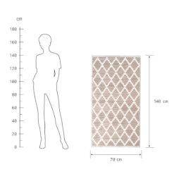 In- & Outdoor-Teppich Rauten L 140 X B 70cm COLOUR CLASH In Natur -Baumarkt butlers in and outdoor teppich rauten l 140 x b 70cm colour clash in natur 2