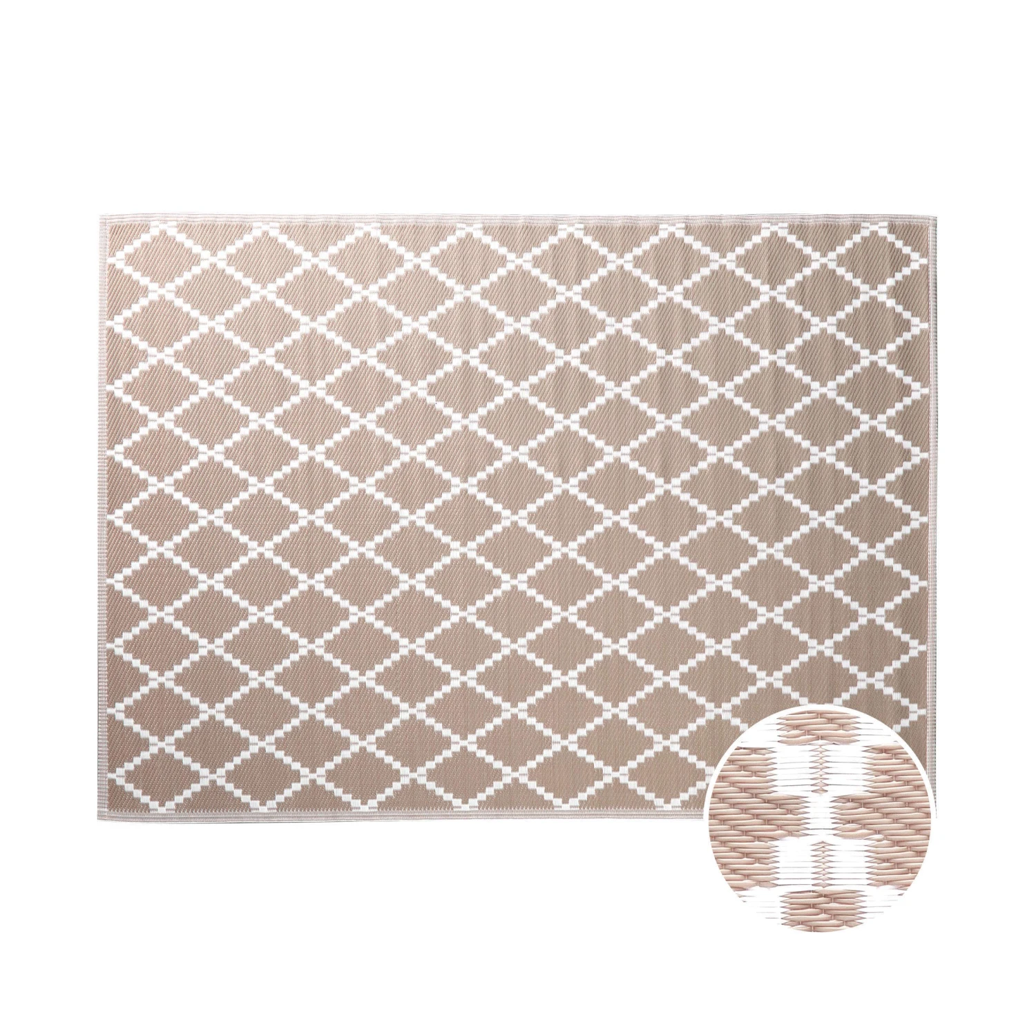 In- & Outdoor-Teppich Rauten L 200 X B 150cm COLOUR CLASH In Natur 3 In- & Outdoor-Teppich Rauten L 200 X B 150cm COLOUR CLASH In Natur