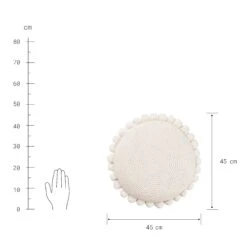 Kissen Ø45cm DAISY In Weiß 11 Kissen Ø45cm DAISY In Weiß -Baumarkt butlers kissen o45cm daisy in weiss 3