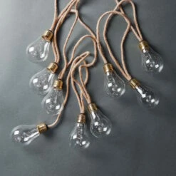 LED-Lichterkette 10 Lichter Mit Naturseil & USB-Batteriefach BULB LIGHTS In Natur -Baumarkt butlers led lichterkette 10 lichter mit naturseil and usb batteriefach bulb lights in natur 4