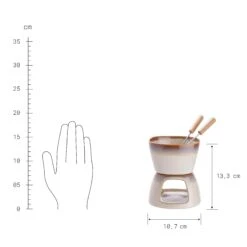 Mini-Fondue Mit 2 Gabeln AU CHOCOLAT In Beige -Baumarkt butlers mini fondue mit 2 gabeln au chocolat in beige 2