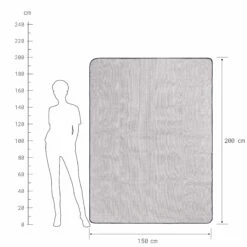 Picknickdecke L 150 X B 200cm WANDERLUST In Taupe-Weiß -Baumarkt butlers picknickdecke l 150 x b 200cm wanderlust in taupe weiss 3