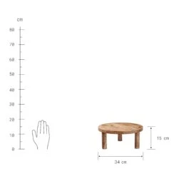 Podest Ø34cm MESA In Braun -Baumarkt butlers podest o34cm mesa in braun 2