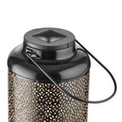 Solar-Laterne H 24cm SOLANA In Schwarz-Gold -Baumarkt butlers solar laterne h 24cm solana in schwarz gold 3