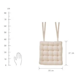 Stuhlkissen Mit Bändchen L 35 X B 37cm SOLID In Creme -Baumarkt butlers stuhlkissen mit bandchen l 35 x b 37cm solid in creme 2