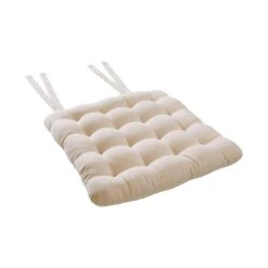 Stuhlkissen Mit Bändchen L 35 X B 37cm SOLID In Creme -Baumarkt butlers stuhlkissen mit bandchen l 35 x b 37cm solid in creme 3