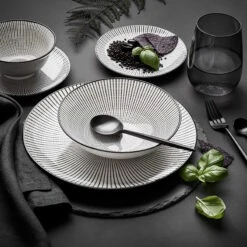 Teller Ø25,5cm DIM SUM In Schwarz-Weiß -Baumarkt butlers teller o25 5cm dim sum in schwarz weiss 5