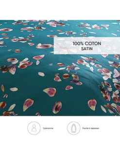 Cacharel Satin-Bettwäsche-Set "Aurore" In Petrol -Baumarkt cacharel satin bettwasche set aurore in petrol 5