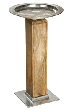 Schalenständer "Rotondo" In Natur/ Silber - H. 102 Cm