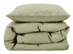Bettwäsche Classic Stripe 135x200cm In Olive -Baumarkt sodahl bettwasche classic stripe 135x200cm in olive 3