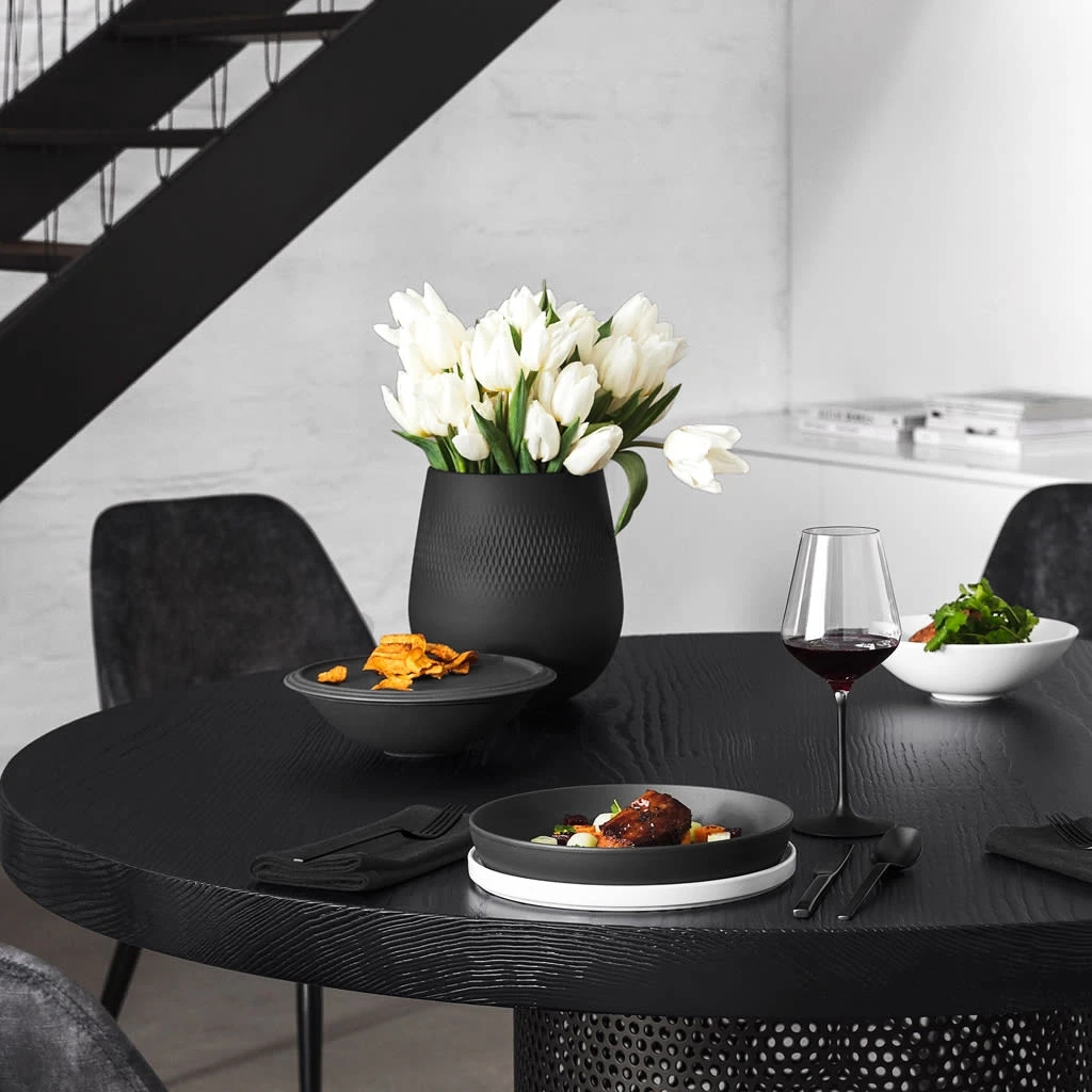 Villeroy & Boch Vase Carré Groß Manufacture Collier Noir In Schwarz 4 Villeroy & Boch Vase Carré Groß Manufacture Collier Noir In Schwarz – Bild 2