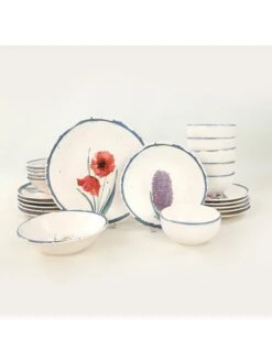 24tlg. Kombiservice In Creme/ Bunt -Baumarkt violeta home 24tlg kombiservice in creme bunt 2